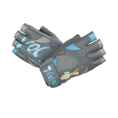Перчатки для фитнеса и тяжелой атлетики MadMax MFG-921 Voodoo Mid grey/light blue S - Robinzon.ua