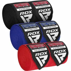 Бинти для боксу RDX RB Hand Wraps Combine 3 пари Red, Black, Blue (4.5м.) - Robinzon.ua
