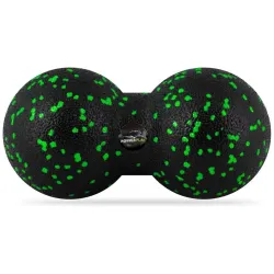 Массажный мяч двойной PowerPlay PP-4352 Epp foam peanut ball (d8*16cm.) Черно/Зеленый - Robinzon.ua