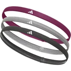 Повязки на голову Adidas Hairbands 3pk Черный, Серый, Бордовый One Size (ADAC-16201-NL) - Robinzon.ua