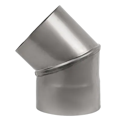 Колено нержавеющее 45°, диаметр 110мм, толщина 0,8мм - Robinzon.ua