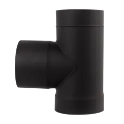 Тройник окрашенный нержавеющий черного цвета 90°, диаметр 160мм, толщина 1мм - Robinzon.ua