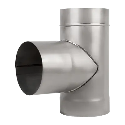 Тройник нержавеющий 90°, диаметр 110мм, толщина 0,8мм - Robinzon.ua