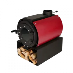 Печь дровяная отопительная DS Classic с варочной поверхностью + кожух красный - Robinzon.ua