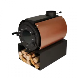 Печь дровяная отопительная DS Classic с варочной поверхностью + кожух медный - Robinzon.ua