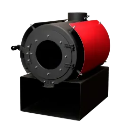 Печь дровяная отопительная DS Classic с кожухом красный - Robinzon.ua