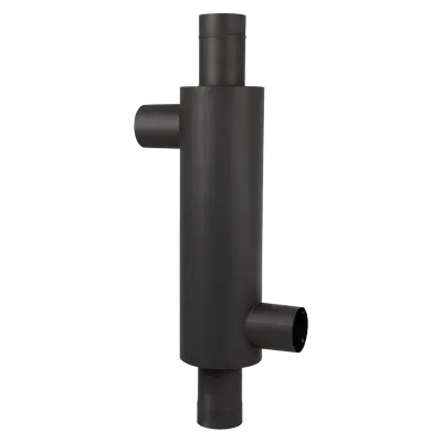 Теплообменник с возможностью принудительного обдува окрашенный нержавеющий черный 110мм - Robinzon.ua