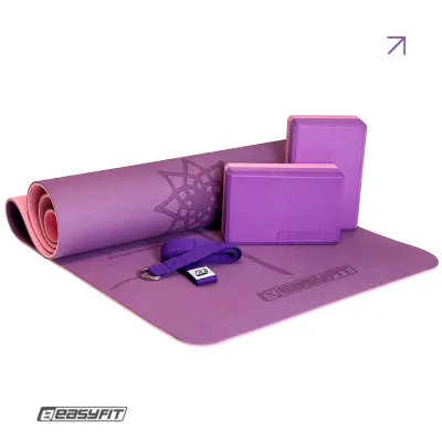Набір для йоги та фітнесу EasyFit Polarity Set: килимок, два блоки та ремінь (padma) - Robinzon.ua