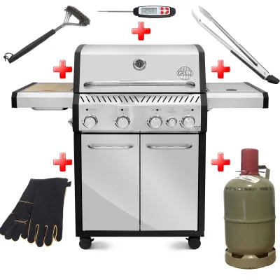 Газовий гриль Ranger 41 + набір необхідних аксесуарів GRILLI 777242-set - Robinzon.ua