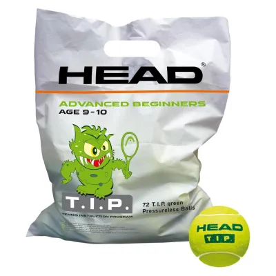 М'ячі для тенісу Head TIP green polybag 72 balls 578280 - Robinzon.ua