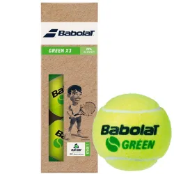 М'ячі для тенісу Babolat GREEN paper pack 3 ball 501106-113 - Robinzon.ua