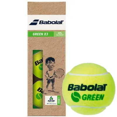 М'ячі для тенісу Babolat GREEN paper pack 3 ball 501106-113 - Robinzon.ua