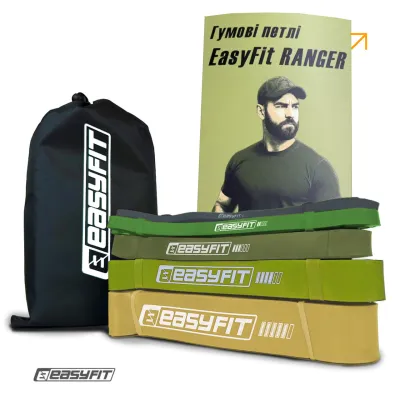 Резинові петлі EasyFit Ranger 1-65 кг (набір 5 шт - Robinzon.ua