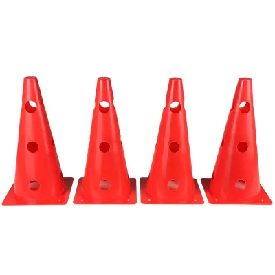 Конусы-фишки спортивные EasyFit 31 см (набор 4 штуки) красные - Robinzon.ua