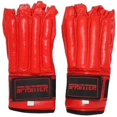 Перчатки шингарты кожаные SPRINTER на липучке красный L - Robinzon.ua