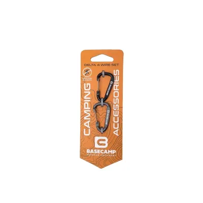 Набір алюмінієвих сервісних карабінів Base Camp Delta 4 Wire Set 2, 2 шт, Black/Grey (BCP 60800) - Robinzon.ua