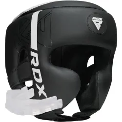 Боксерський шолом RDX F6 KARA Matte White L (капа у комплекті) - Robinzon.ua