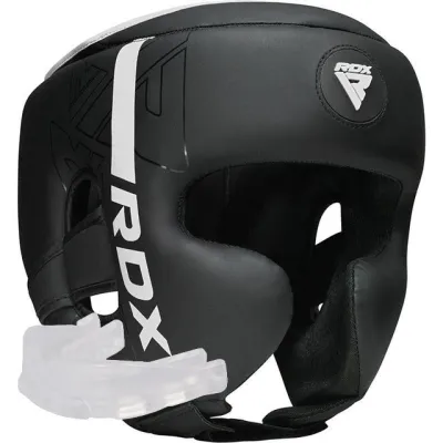 Боксерский шлем RDX F6 KARA Matte White L (капа в комплекте) - Robinzon.ua
