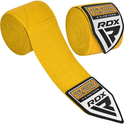 Бинти для боксу RDX WX Professional Boxing Hand Wraps Yellow (4.5м.) - Robinzon.ua