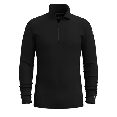 Термофутболка с длинным рукавом мужская Smartwool Men's Classic Thermal Merino Base Layer 1/4 Zip Boxed, Black, M (SW SW002822.001-M) - Robinzon.ua