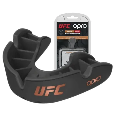Капа боксерская OPRO Junior Bronze UFC Hologram Black (art.002264001) - Robinzon.ua