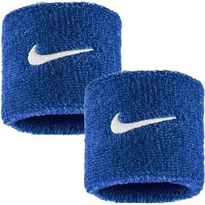 Напульсники Nike SWOOSH CLASSIC WRISTBANDS 2PK синий Универсальные One Size N.101.2405.400.OS - Robinzon.ua