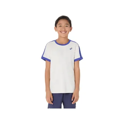 Футболка Asics BOYS TENNIS SS TOP CREAM/DARK COBALT (XS) 2044A044-100 XS - Robinzon.ua