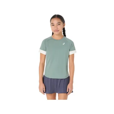Футболка Asics GIRLS TENNIS SS TOP MONUMENT BLUE/CREAM (L) 2044A045-400 L - Robinzon.ua
