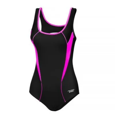 Купальник закритий для женщин Aqua Speed KATE  черный, розовый Женский 36 413-19 36 - Robinzon.ua