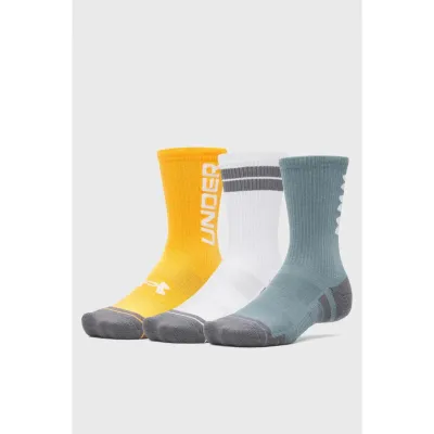 Мужские Носки UA Perf Tech Nov 3pk Crew бирюзовый, белый, оранжевый Унисекс LG 1379515-587 LG - Robinzon.ua