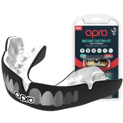 Капа OPRO Instant TEETH взрослая (вик 11+) Black/Silver (art.102526002) - Robinzon.ua