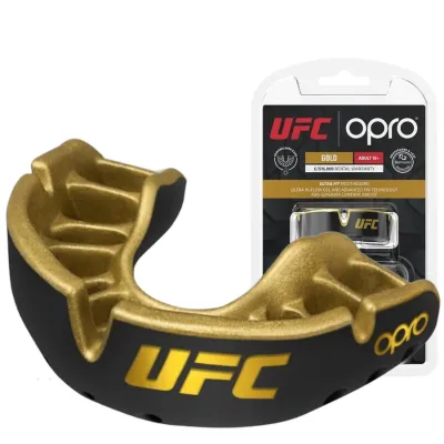 Капа OPRO Gold UFC детская (возраст до 10р.) Black/Gold (art.102517001) - Robinzon.ua