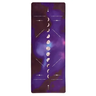 Килимок для йоги EasyFit BlueMoon (замша-каучук) фіолетовий - Robinzon.ua