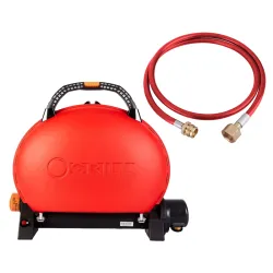 КОМПЛЕКТ Портативный переносной газовый гриль O-GRILL 500, красный + шланг в подарок! - Robinzon.ua