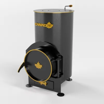 Буржуйка «Canada» 85 м3 із зольником LUX - Robinzon.ua