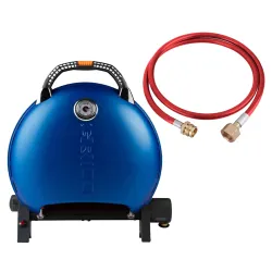 КОМПЛЕКТ Портативный переносной газовый гриль O-GRILL 600T, синий + шланг в подарок! - Robinzon.ua