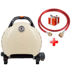КОМПЛЕКТ Портативный переносной газовый гриль O-GRILL 600T, кремовый + шланг в подарок! КОМПЛЕКТ Портативный переносной газовый гриль O-GRILL 600T, кремовый + шланг в подарок! - Robinzon.ua
