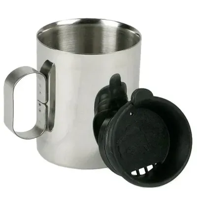 Термокружка с крышкой Tatonka Thermo Delux 300, Silver/Black (TAT 4102.000) - Robinzon.ua