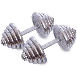 Гантелі розбірні хромовані 2 по 15 кг SP-Sport-80002-30 - Robinzon.ua