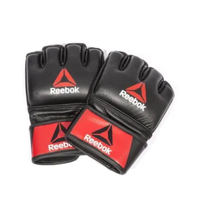 Перчатки для единоборств Reebok MMA Gloves Leather Черный, Красный S (RSCB-10310RDBK S) - Robinzon.ua