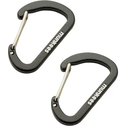 Munkees 3251 карабины Flat Wiregate 4 mm x 40 mm 2-Pack black - Robinzon.ua