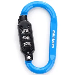 Munkees 35931 карабин Combi Lock Carabiner D-Shape blue - Robinzon.ua