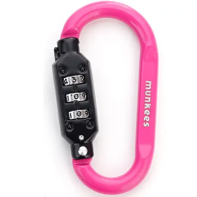 Munkees 35931 карабин Combi Lock Carabiner D-Shape magenta - Robinzon.ua