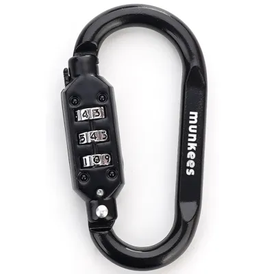 Munkees 35932 карабин Combi Lock Carabiner D-Shape black - Robinzon.ua