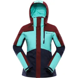 Гірськолижна жіноча тепла мембранна куртка Alpine Pro MALEFA, Turquoise/Dark blue, M (LJCY546547 M) - Robinzon.ua