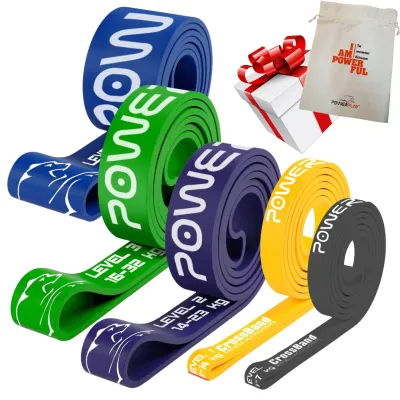 Эспандер петля (резинка для фитнеса и кроссфита) PowerPlay PP_0016 набор 5шт. сопротивление 2-45кг. (суммарно 121кг.) - Robinzon.ua