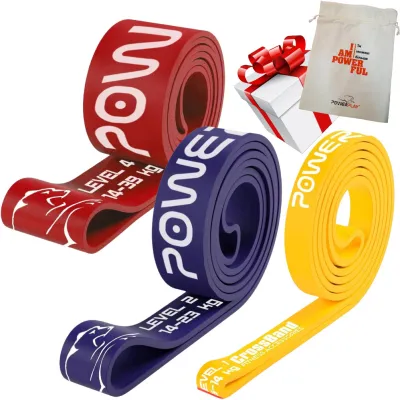 Эспандер петля (резинка для фитнеса и кроссфита) PowerPlay PP_0012 набор 3шт. сопротивление 5-39кг. (сумарно 76кг.) - Robinzon.ua