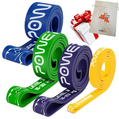 Эспандер петля (резинка для фитнеса и кроссфита) PowerPlay PP_0015 набор 4шт. сопротивление 5-45кг. (суммарно 114кг.) - Robinzon.ua