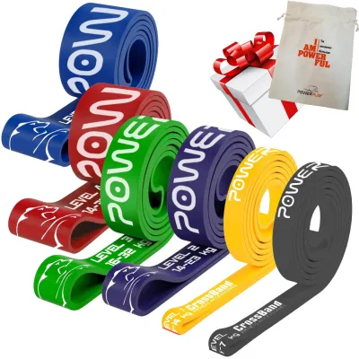 Эспандер петля (резинка для фитнеса и кроссфита) PowerPlay PP_0018 набор 6шт. сопротивление 2-45кг. (сумарно 160кг.) - Robinzon.ua