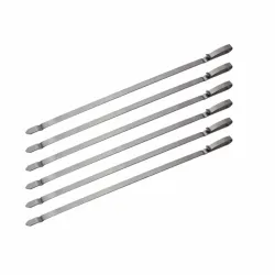 Набір шампурів для бічного пальника гриля SANTOS, з нержавіючої сталі, вітрозахист, набір 6 шт. 890956 - Robinzon.ua